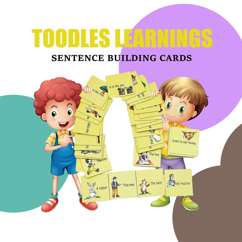 Sentence Making Cards for kids | Educational Kit | Learnig Cards | For Toddlers | Multicolor Cards for 3+