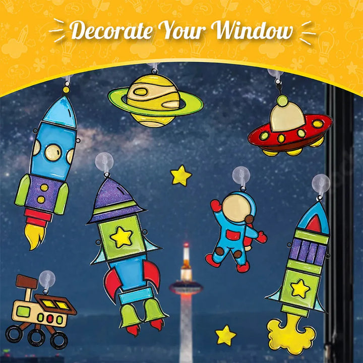 Imagimake Window Art Glass Painting | Rocket