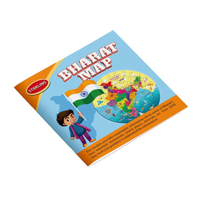 Bharat Map Jigsaw Puzzle For Kids | 3+Years | 73 Pieces, 14 Flash Cards, 1 Booklet.