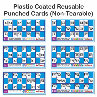 Housie Reusable Folding Tickets - Tambola Bingo Lotto Family Board Game 48 Reusable Cards