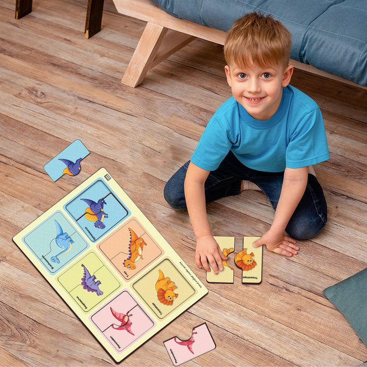 2 Piece Of Dinosaurs Puzzle (Set of 6)