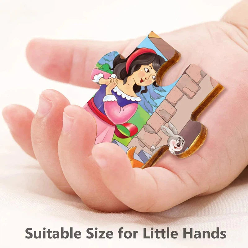 4 In 1 Wooden Snow White Puzzle Toy, 36 Pcs