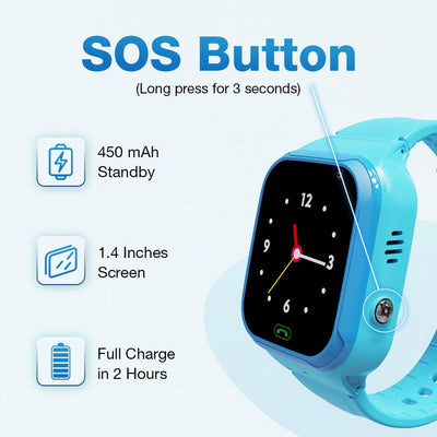 WatchPhone 4G Smartwatch with Parent Control App | 2G/4G Sim Card (5-10 Years)