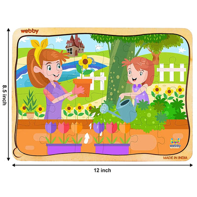 Gardening Fun Wooden Jigsaw Puzzle, 24pcs