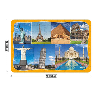 Seven Wonders of the World Wooden Jigsaw Puzzle, 108 pieces