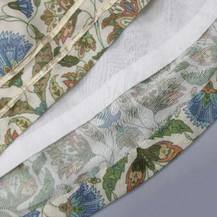 The Little Tales Tie-Up Straps Top and Matching Dhoti with Net Blue Dupatta