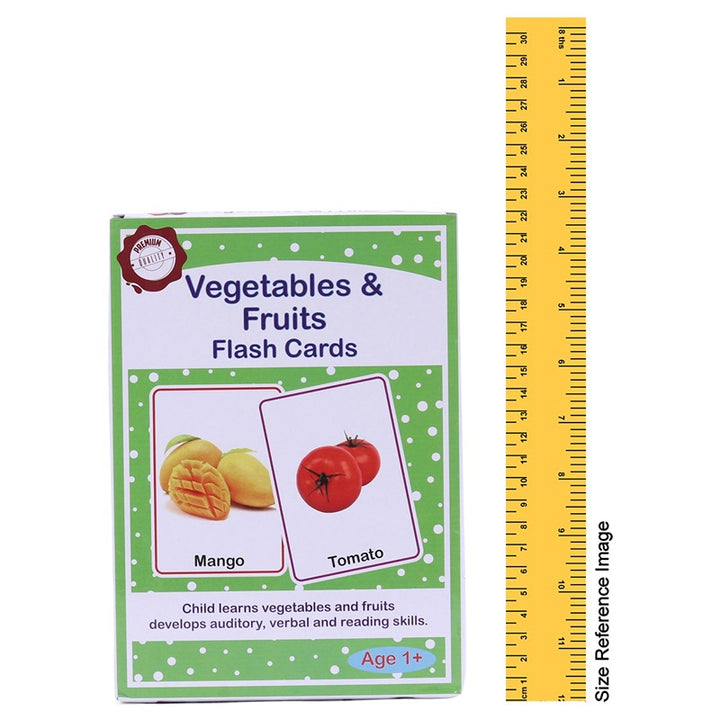 Vegetables, Fruits Flash Cards for kids -30 Cards