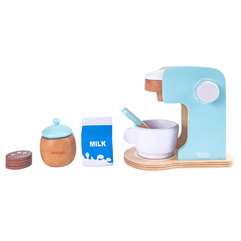 Wooden Coffee Maker - Blue (3-7 Years)