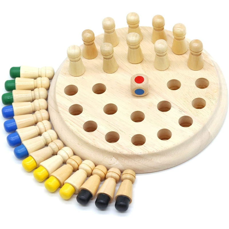 Wooden Memory Match Stick Chess Game Set (Logical Brain Teaser Game)