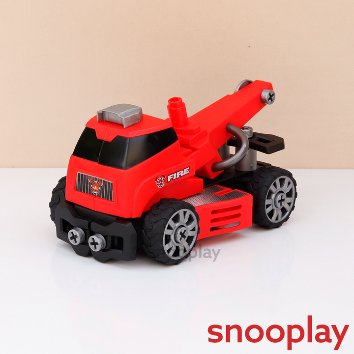 Tak Tak Toys 6 in 1 Fire Vehicles Building Set - 58 Pieces | Blaze Busters (3-8 Years)