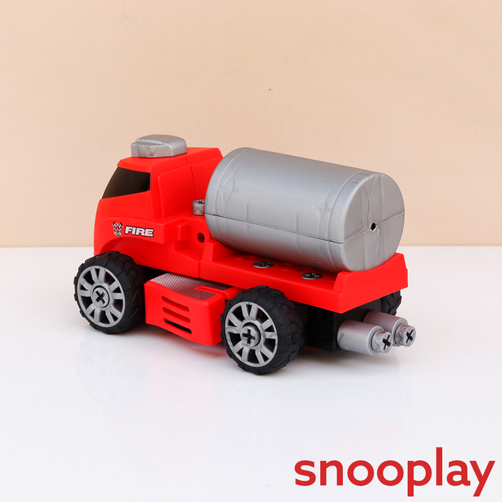 Tak Tak Toys 6 in 1 Fire Vehicles Building Set - 58 Pieces | Blaze Busters (3-8 Years)