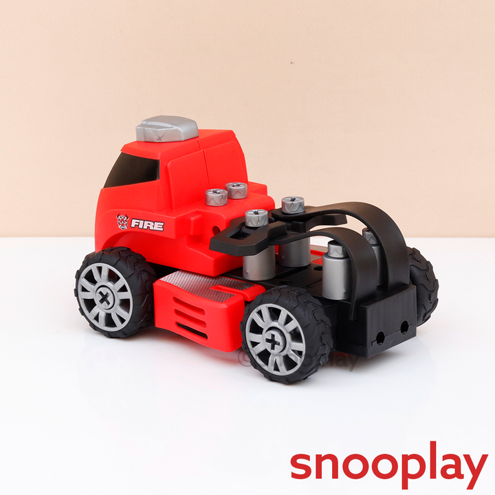 Tak Tak Toys 6 in 1 Fire Vehicles Building Set - 58 Pieces | Blaze Busters (3-8 Years)