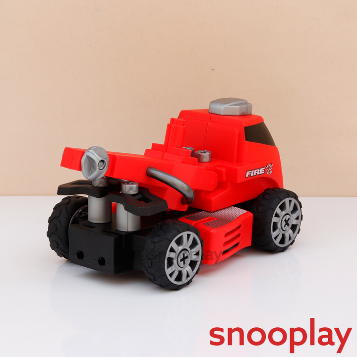 Tak Tak Toys 6 in 1 Fire Vehicles Building Set - 58 Pieces | Blaze Busters (3-8 Years)