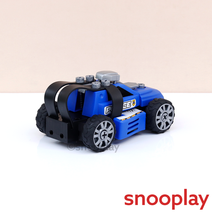 Tak Tak Toys 5 in 1 Police Vehicles Building Set - 54 Pieces | Crime Busters (3-6 Years)