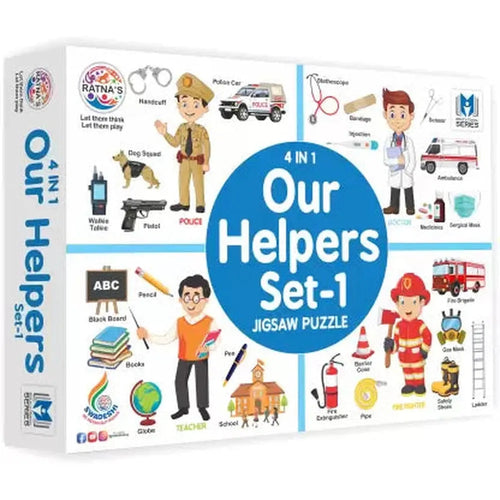 Ratnas 4-in-1 Our Helpers Set Jigsaw Puzzle - 60 Pieces