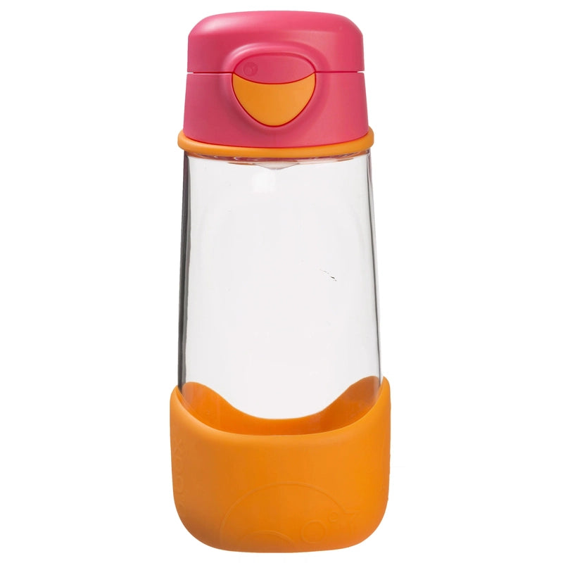 Tritan Sport Spout Drink Bottle 450ml Strawberry Shake Pink Orange