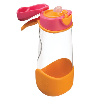 Tritan Sport Spout Drink Bottle 450ml Strawberry Shake Pink Orange