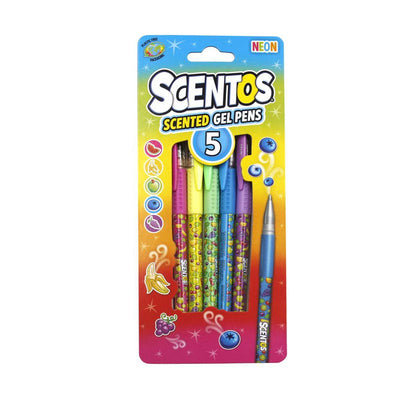Scentos Scented 5 Gel Pens (Neon & Metallic)