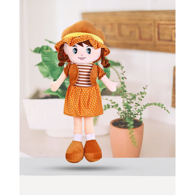 Brown Super Soft Stuffed Huggable Girl Winky Doll | Washable - Height 60 cm