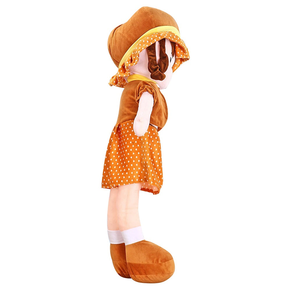 Brown Super Soft Stuffed Huggable Girl Winky Doll | Washable - Height 60 cm