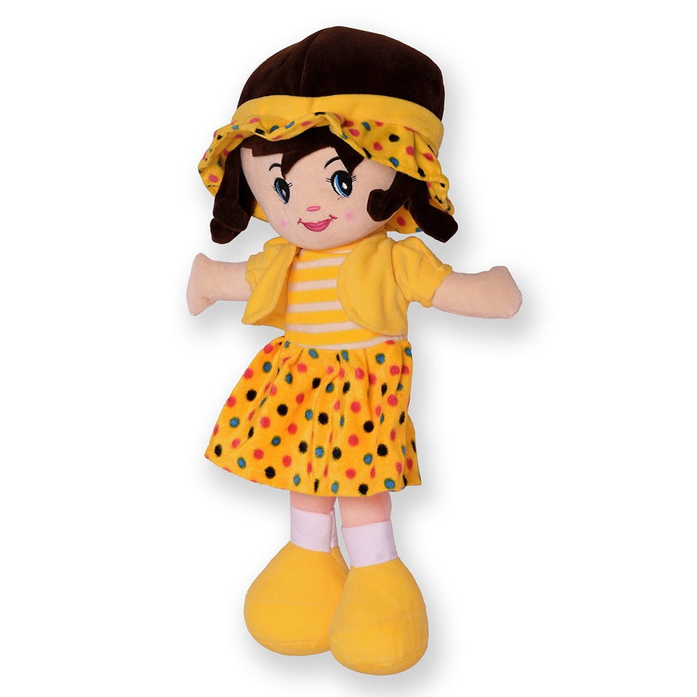 Yellow Super Soft Stuffed Huggable Girl Winky Doll | Washable - Height 60 cm