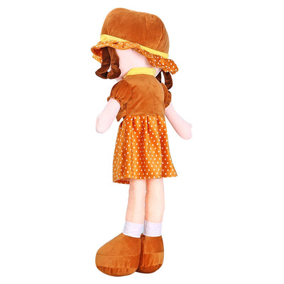 Brown Super Soft Stuffed Huggable Girl Winky Doll | Washable - Height 60 cm