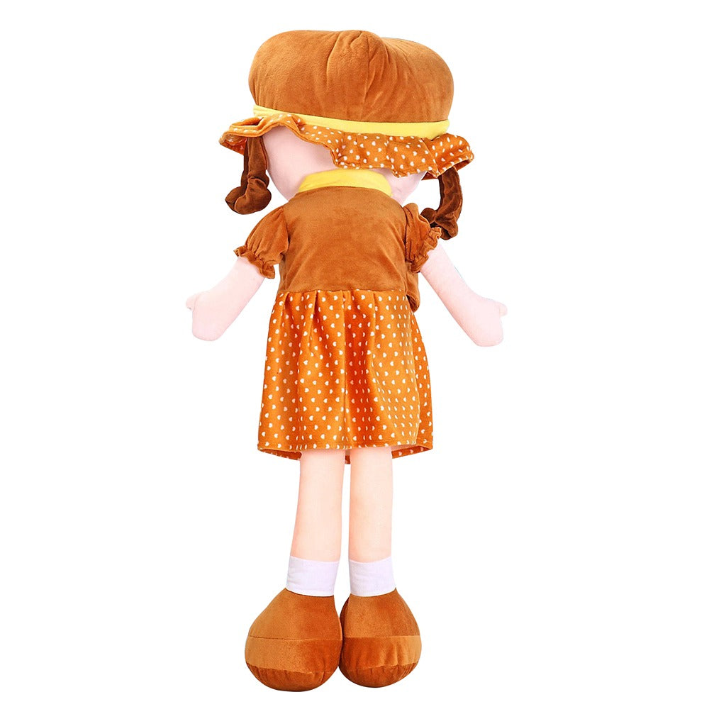 Brown Super Soft Stuffed Huggable Girl Winky Doll | Washable - Height 60 cm