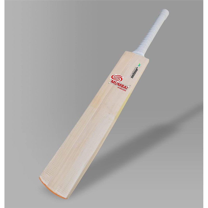 Jaspo Mumbai Warriors Club Craze Kashmir Willow Cricket Bat (Wood) | Full Size - Grade 1 with Singapore Cane Short Handle | 12+ Years