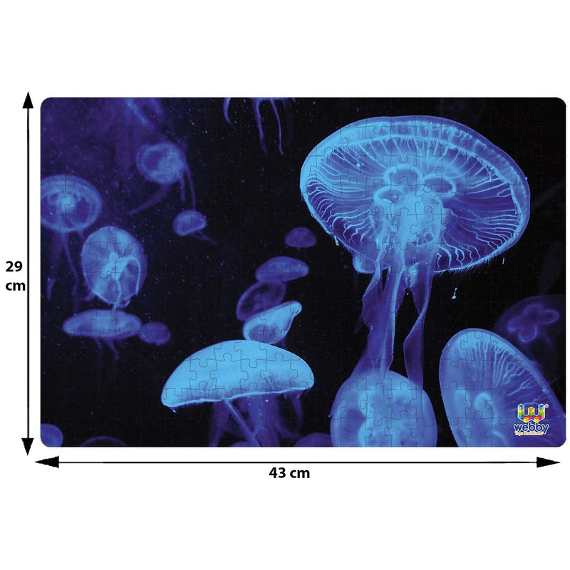 Illuminated Jellyfishes Jigsaw Puzzle, 252 pieces