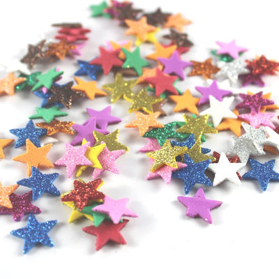 Glitter Foam Stars for DIY Art & Craft Decoration (Pack of 100) | 2cm