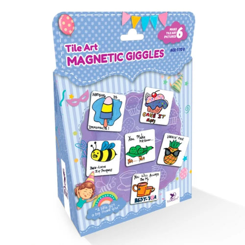 Toykraft Magnetic Giggles Tile Art | Colour & Create Fun DIY Fridge Magnets
