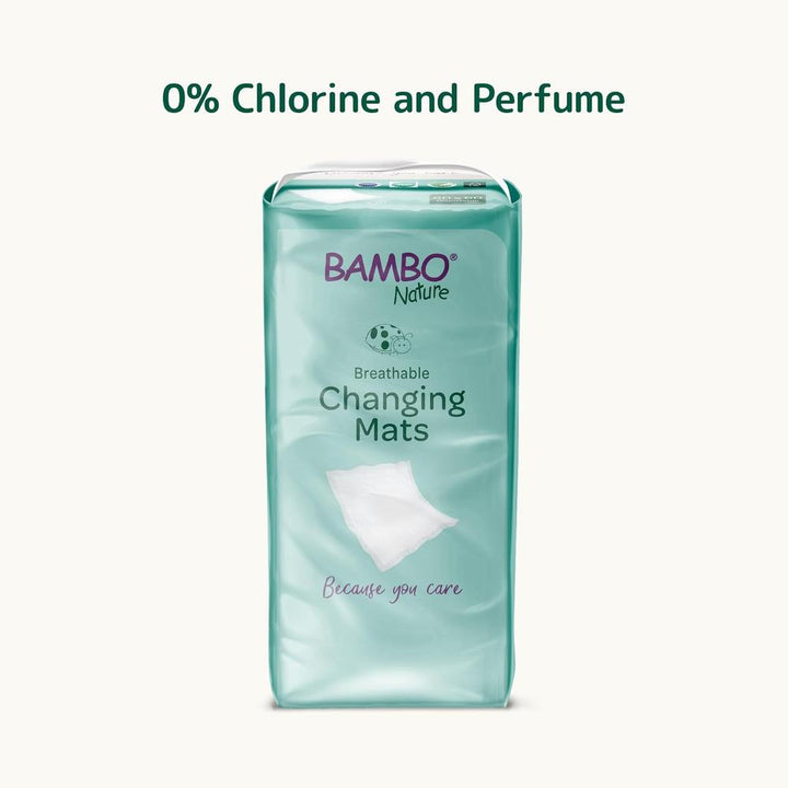 Bambo Nature Breathable Changing Mats | 10 Mats | Absorbs Up to 1300ml | 60 x 60 Disposable
