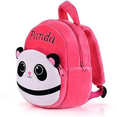 Premium Quality Soft Design Small Pink Panda Shape School Bag for Kids - 14 Inches