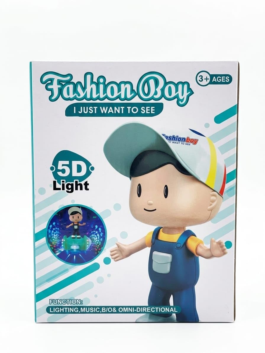 Toy Boi Fashion Boy Musical Toy for Kids | 5D Flashing Lights, Sound & Rotating Action Toy