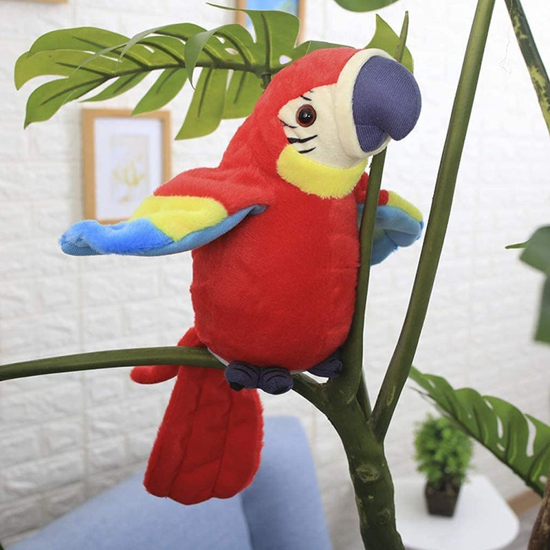 Talking Macaw Parrot Toy with Repeat What You Say and Shake Wings Features