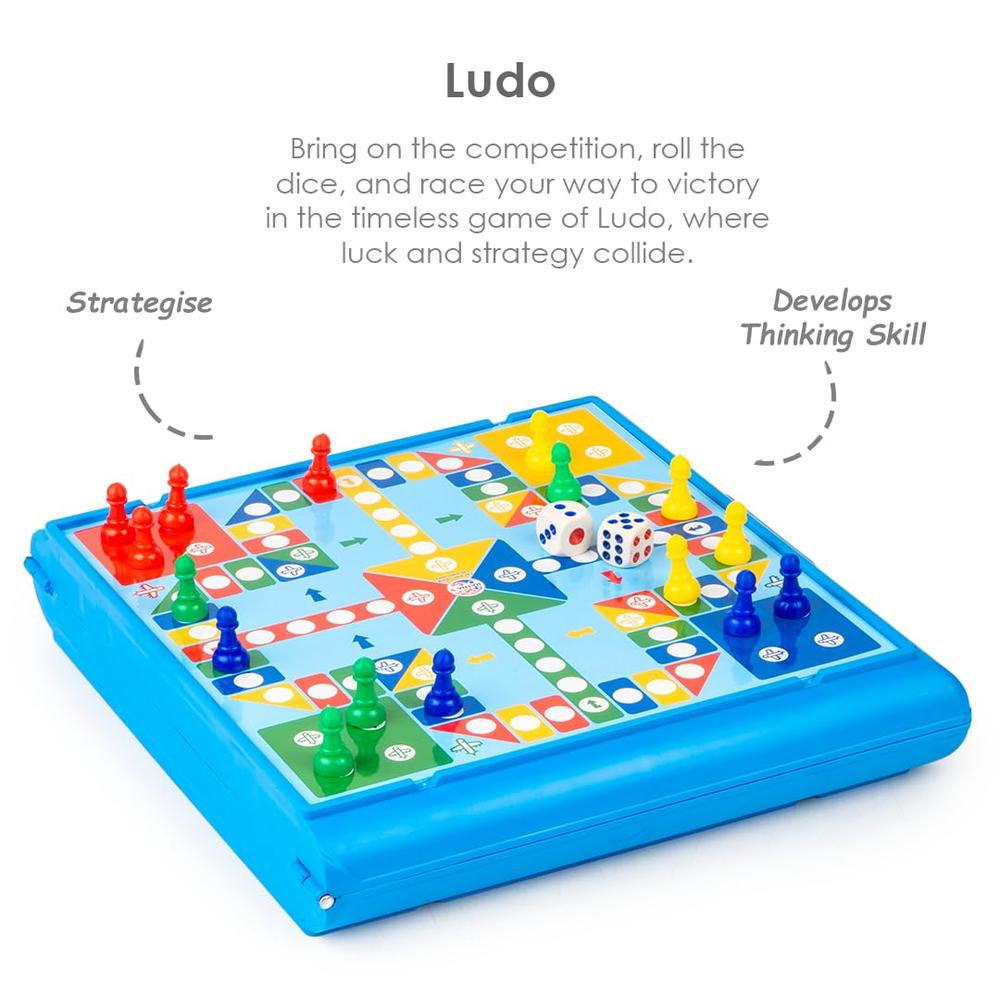 Ratna's Classic Games | 11-in-1 Table Top Family Board Games