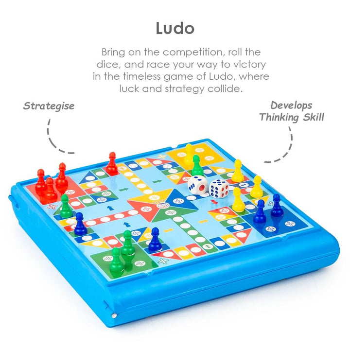 Ratna's Classic Games | 11-in-1 Table Top Family Board Games