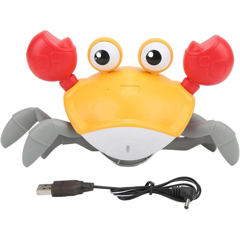 Crawling Crab Musical Toy with Automatically Avoid Obstacle (Yellow)