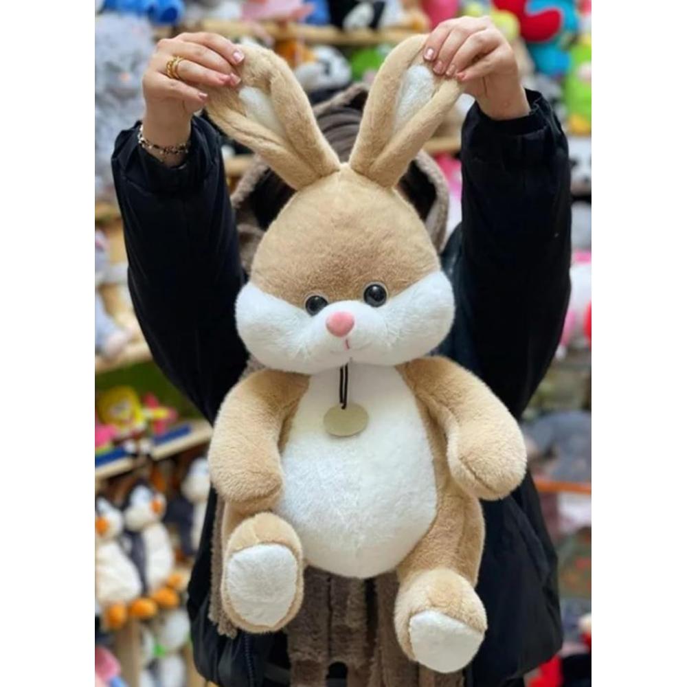 CuddleNest Plush Bunny Soft Toy - 40 cm Stuffed Animal | Beige & White