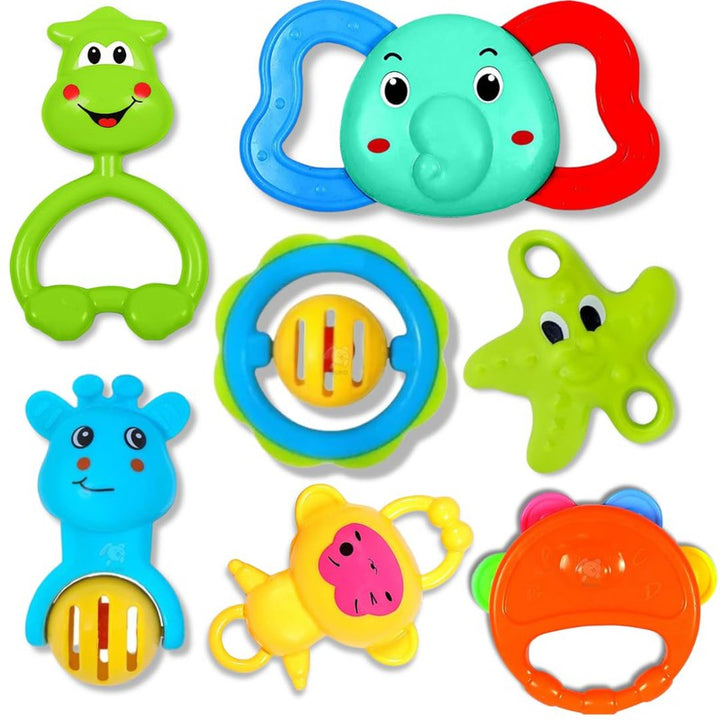 Rattle Set with Teethers - 7 Pcs