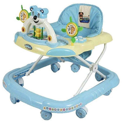 Baby Musical Walker - Foldable & Height Adjustable - Blue