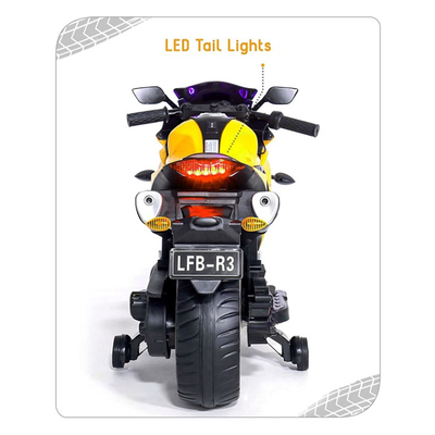 Yellow Ride-On | Rechargeable Battery Operated | R3 Bike (COD Not Available)