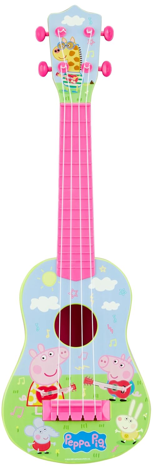 Pink Cartoon My First Guitar | Musical Toy Guitar for Kids | Fun Pretend Play Instrument