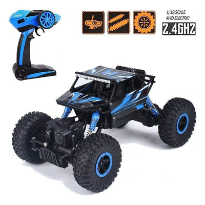 Car Monster Truck Off Road 1:18 Rechargeable 4Wd 2.4GHz Rock Crawler (Assorted Colour)