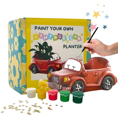 Craftopedia Paint & Create: DIY Vintage Car Planter Craft Kit (4-8 Years)