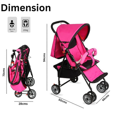 Stroller with Large Shopping Basket for Toddlers/Kids | Easy Lock with Auto Lock | Gogo Pram  |  COD Not Available