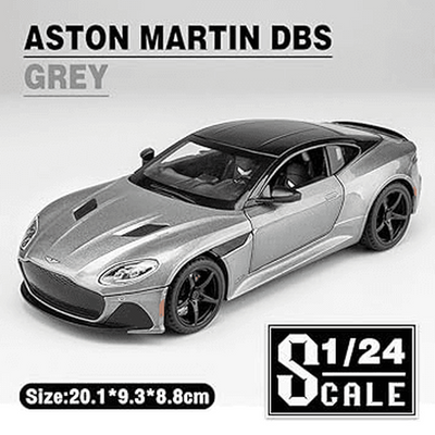 Resembling 1:24 for Aston Martin Gt Alloy Diecasts & Toy Vehicles Metal Toy Car Model Sound and Light Pull Back Collection (Assorted Colour)