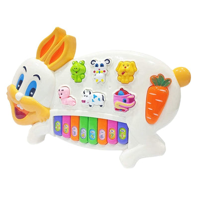 Rabbit Piano Musical Toy Baby - 8 Numbered Keys (Assorted Colours)