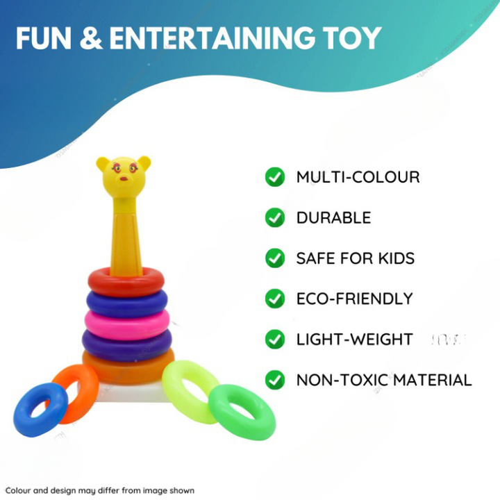 9 Pieces Colorful Stacking Ring Toys  (1-2 Years)