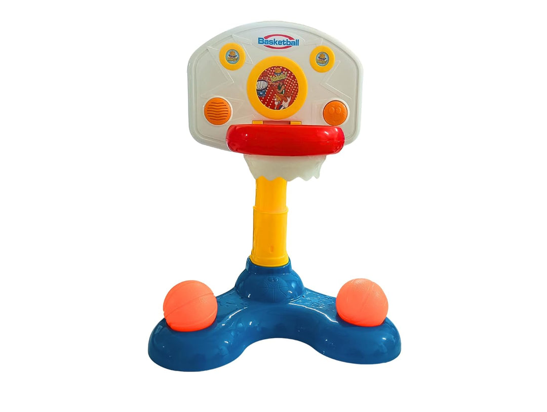 Learning Fun 2 in 1 Shoot 'n' Sound Basketball Hoop Set with Lights & Sound for Kids